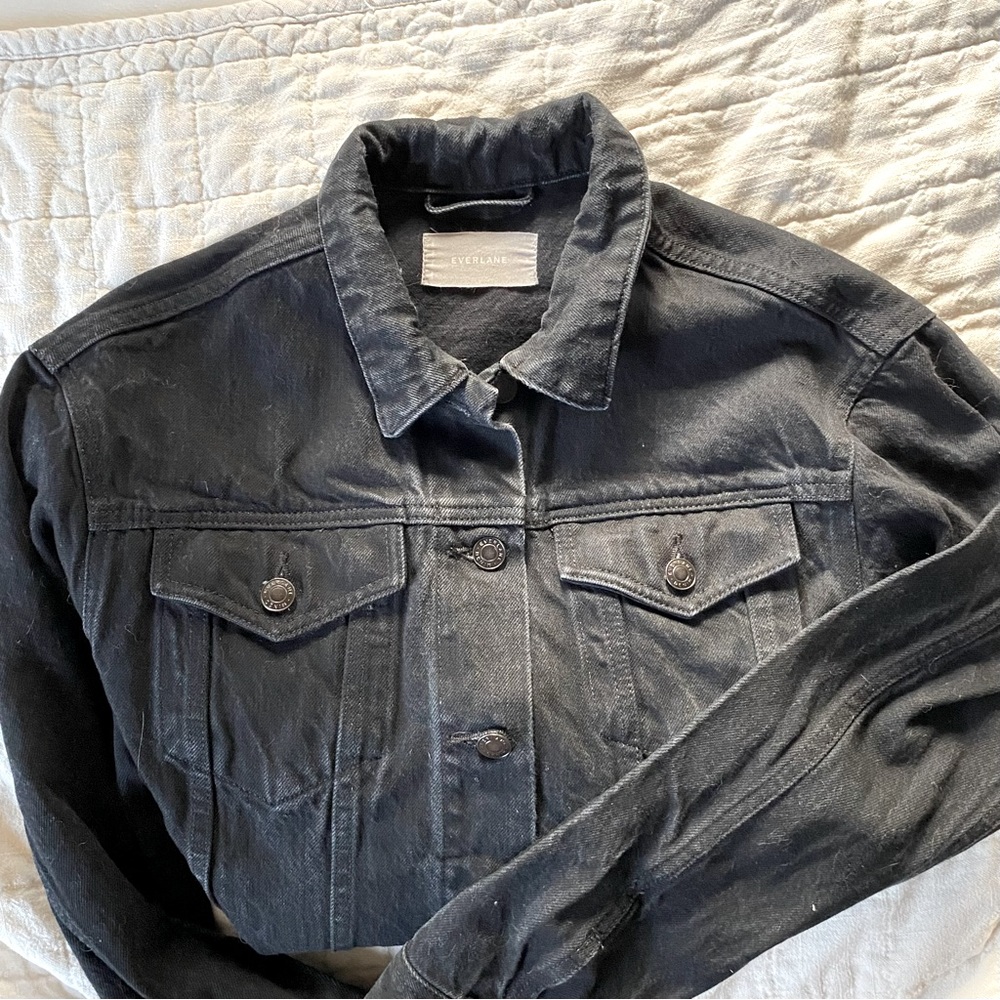 Everlane | Black Denim Trucker Jacket, m